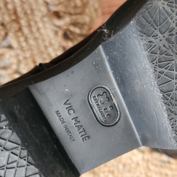 Vic Matie Black Leather Platform Ankle Boots Grunge Punk Boho Goth Designer 38 - Picture 10 of 10